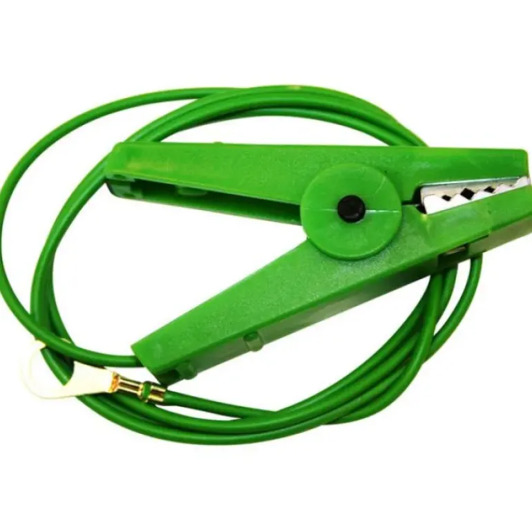 Agrifence Live Lead on Croc Clip Green