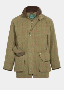 Alan Paine Men's Combrook Tweed Field Coat with Action Back