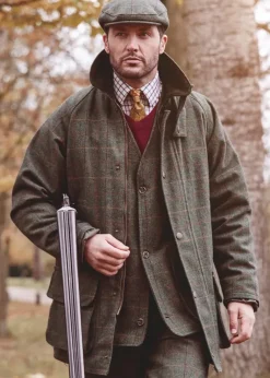 Alan Paine Men's Rutland Waterproof Tweed Shooting Coat