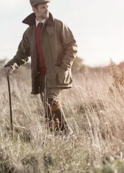Alan Paine Men's Rutland Waterproof Tweed Shooting Coat