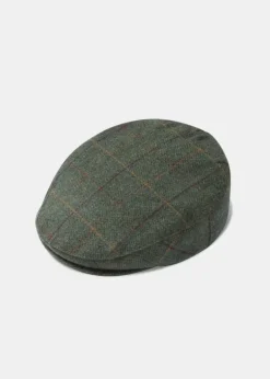 Alan Paine Men's Rutland Waterproof Tweed Flat Cap