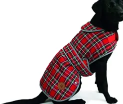 Ancol Highland Tartan Dog Coat Red