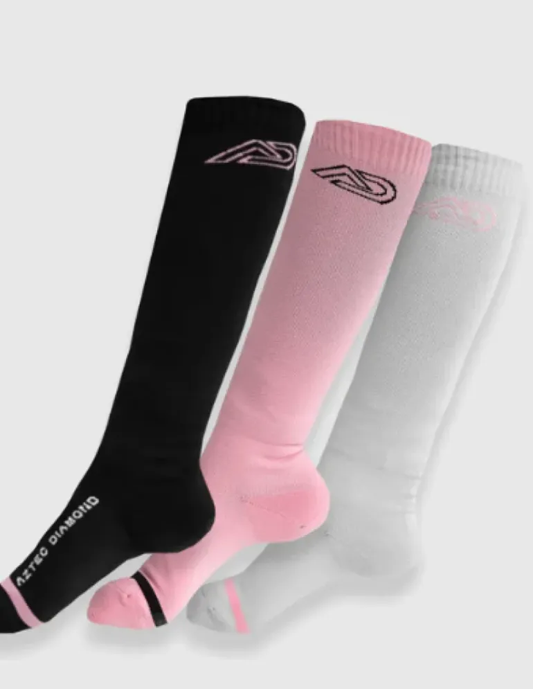 Aztec Diamond YR Pink Three Sock Pack SS25