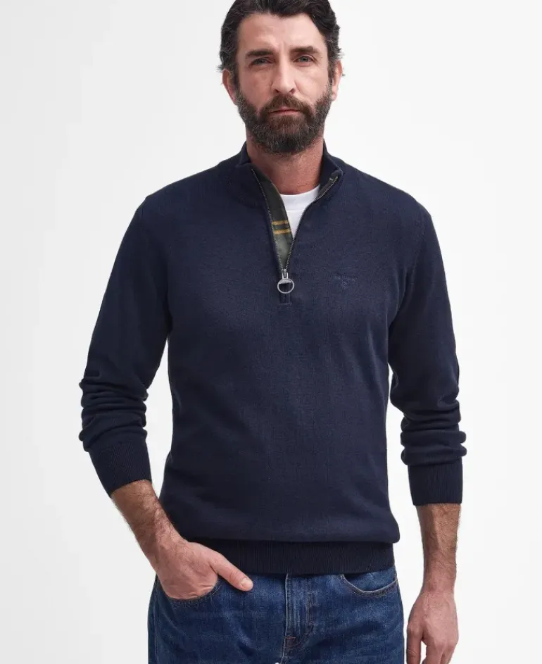Barbour Cotton Half Zip Jumper SS24