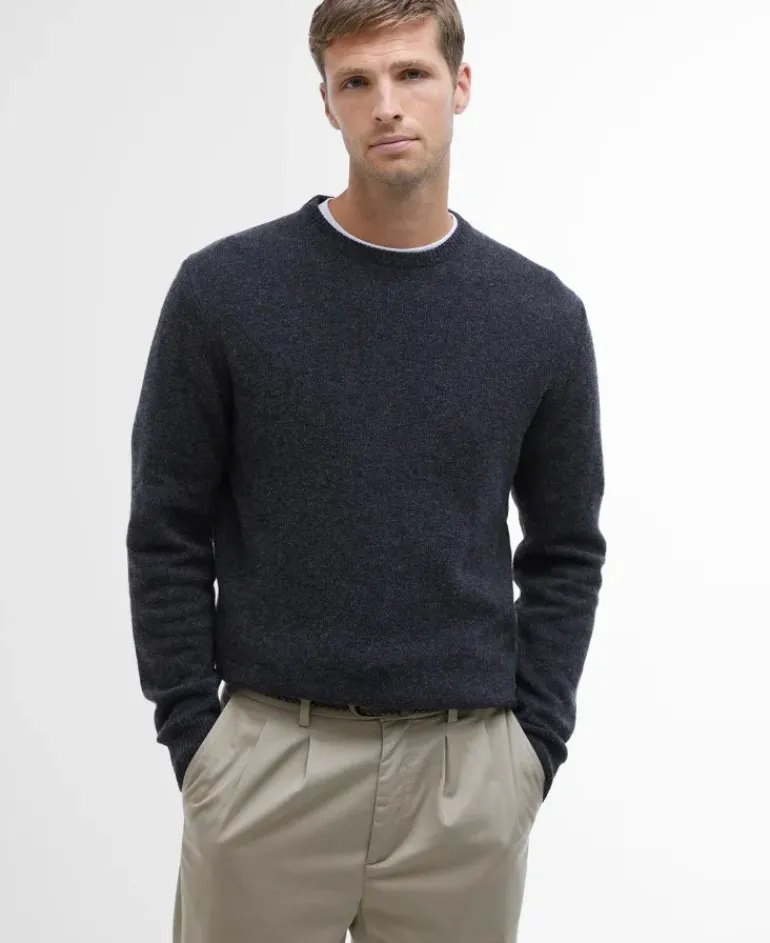 Barbour Essential Lambs Wool Crew Neck Jumper