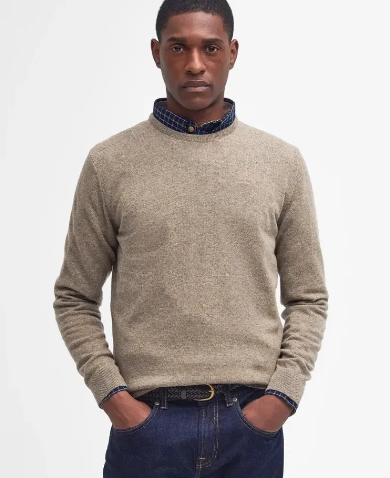 Barbour Essential Lambs Wool Crew Neck Jumper