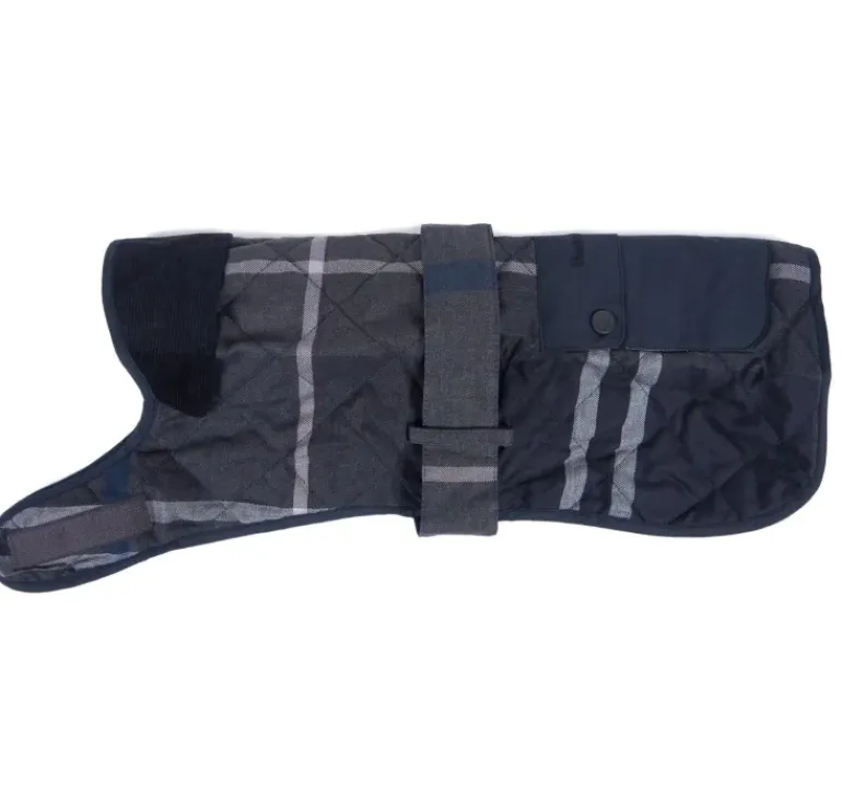 Barbour Quilted Tartan Dog Coat with Pocket
