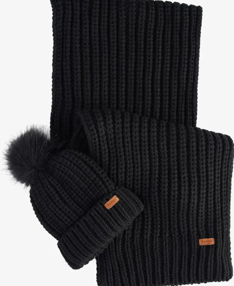 Barbour Saltburn Beanie & Scarf Gift Set