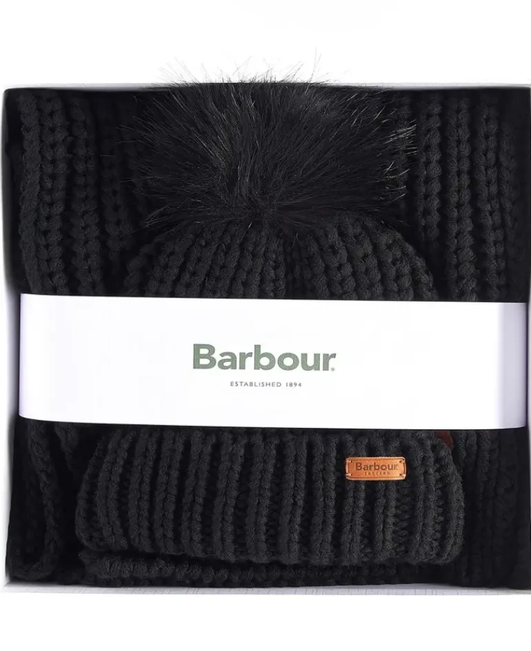 Barbour Saltburn Beanie & Scarf Gift Set