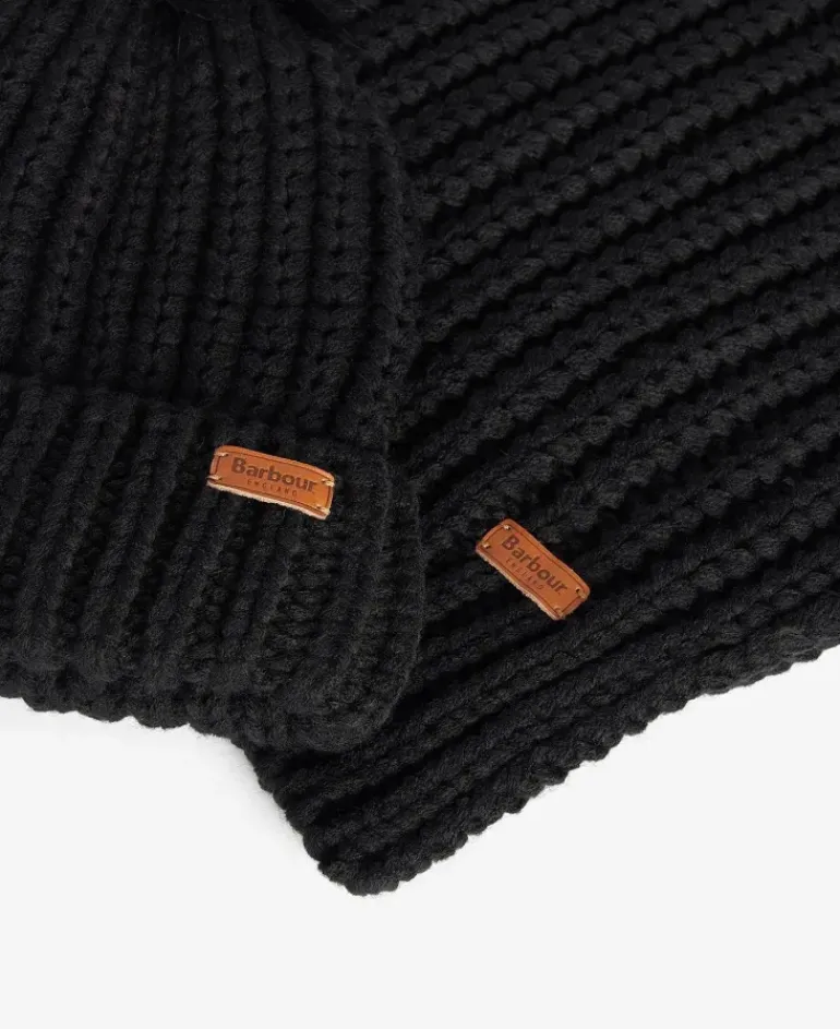 Barbour Saltburn Beanie & Scarf Gift Set