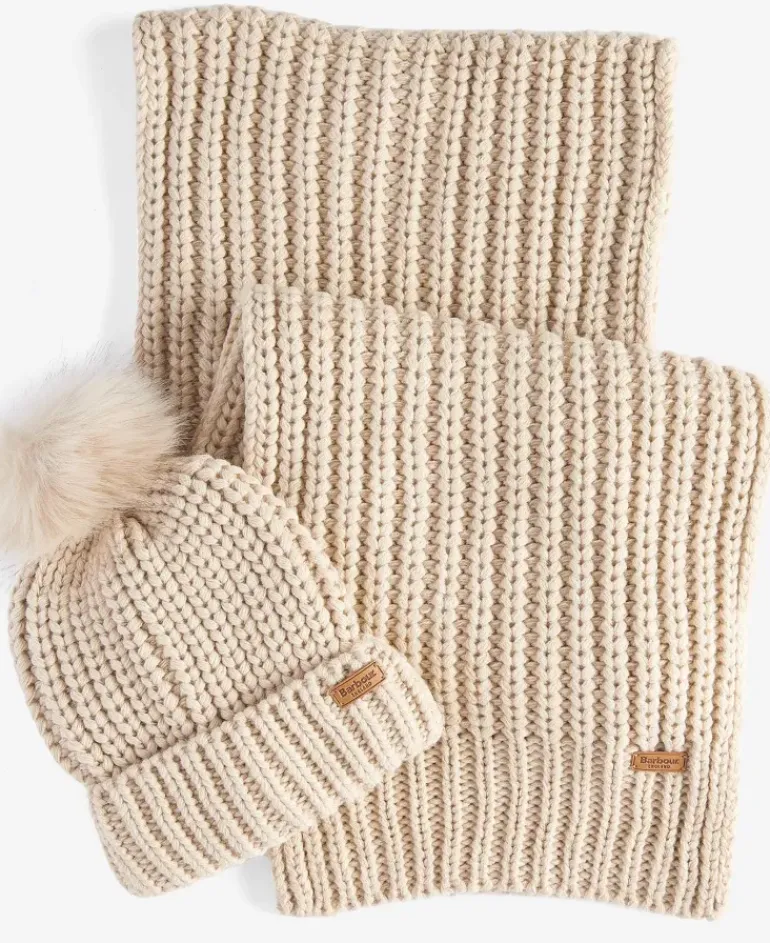 Barbour Saltburn Beanie & Scarf Gift Set