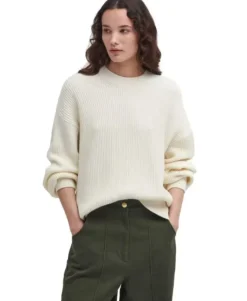 Barbour Womens Rib Stitch Crew Knit Jumper