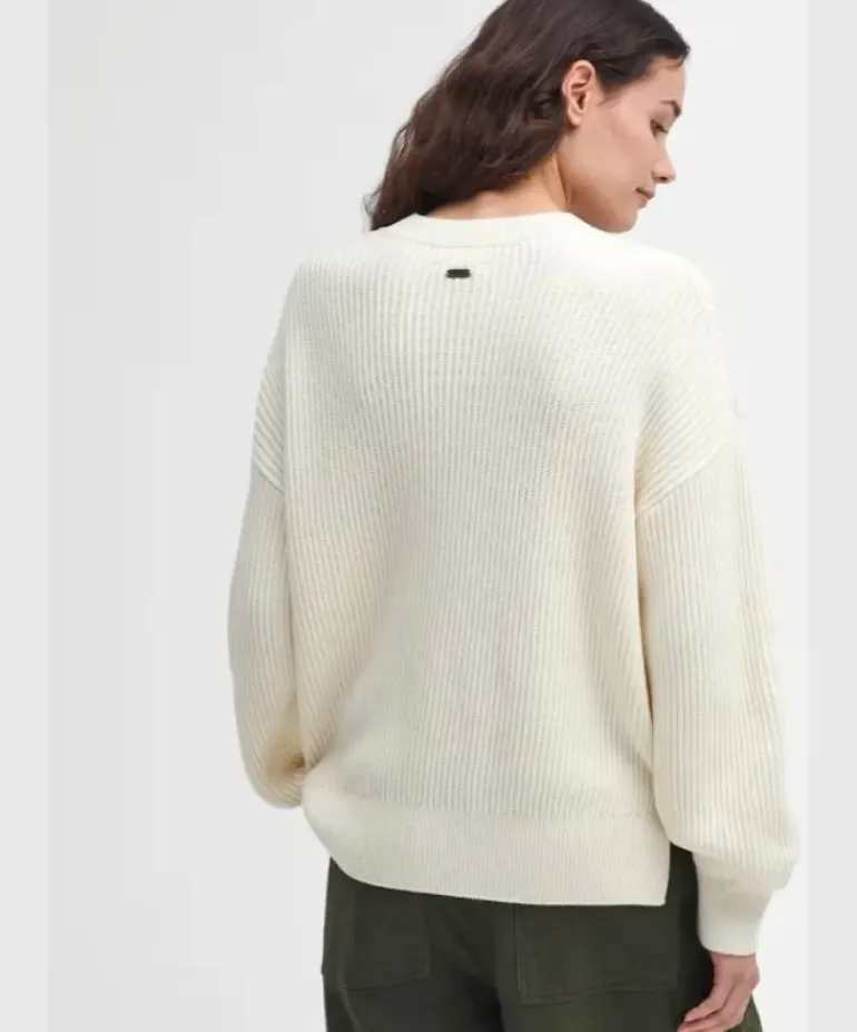 Barbour Womens Rib Stitch Crew Knit Jumper