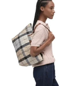 Barbour Women’s Wetherham Quilted Tartan Tote Bag SS25