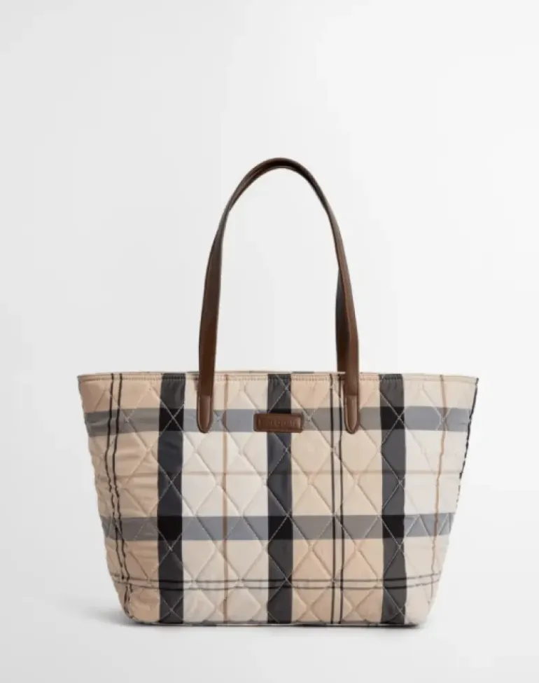 Barbour Women’s Wetherham Quilted Tartan Tote Bag SS25