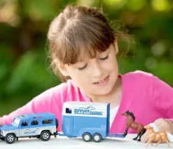 Breyer Farms Land Rover and Tag-A-Long Trailer