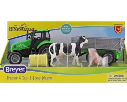 Breyer Farms Tractor & Tag-A-Long Wagon