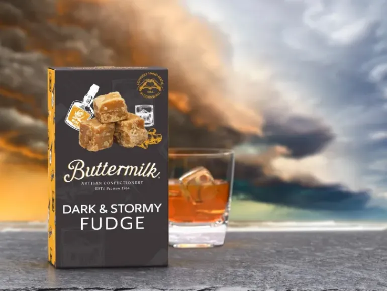Buttermilk Artisan Confectionery Dark & Stormy Crumbly Fudge