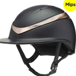 Charles Owen Halo Riding Helmet Wide Peak - Black Matte Luxe