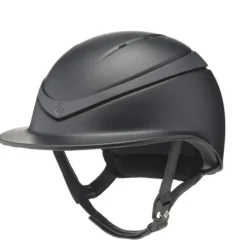Charles Owen Halo Riding Helmet Wide Peak - Black Matte Luxe