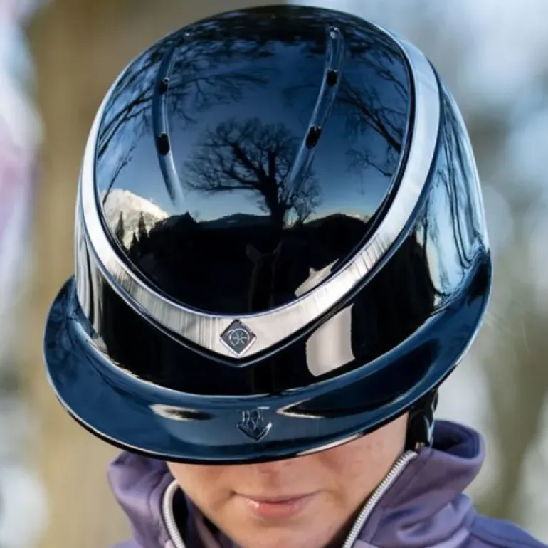 Charles Owen Halo Riding Helmet - Black Gloss