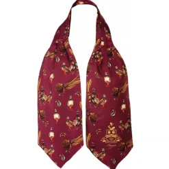 Clare Haggas Here Come The Girls Game Birds Cravat Mulberry