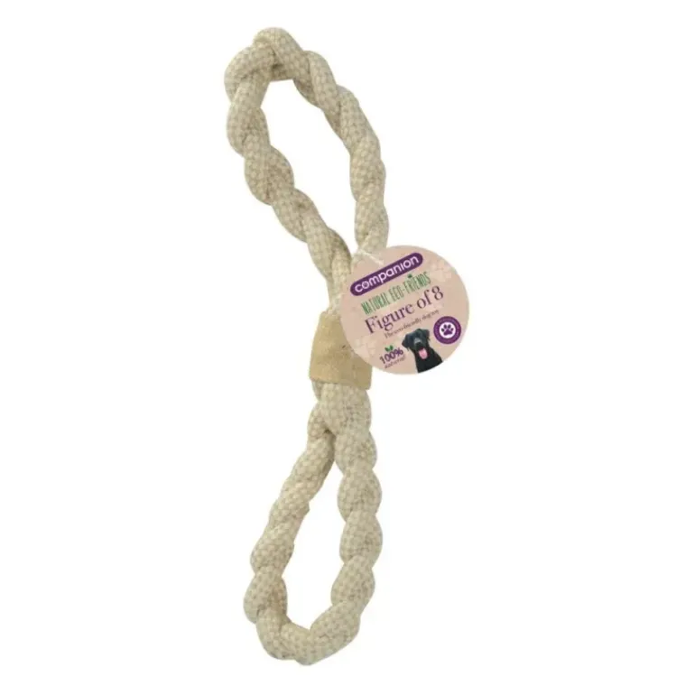 Companion Natural Eco-Friends Figure of 8 Tug Dog Toy