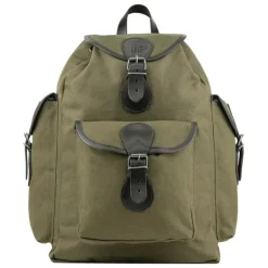 Cotton & Leather Rucksack by David Nickerson
