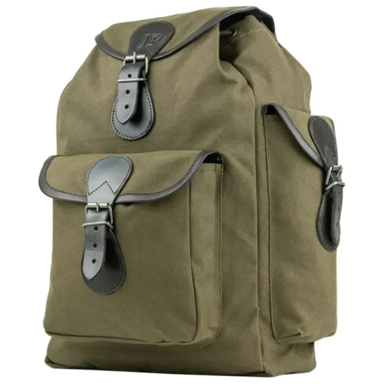 Cotton & Leather Rucksack by David Nickerson
