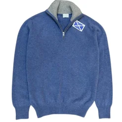 Country Ways Scotland Men's Lambswool 3/4 Zip Neck Sweater