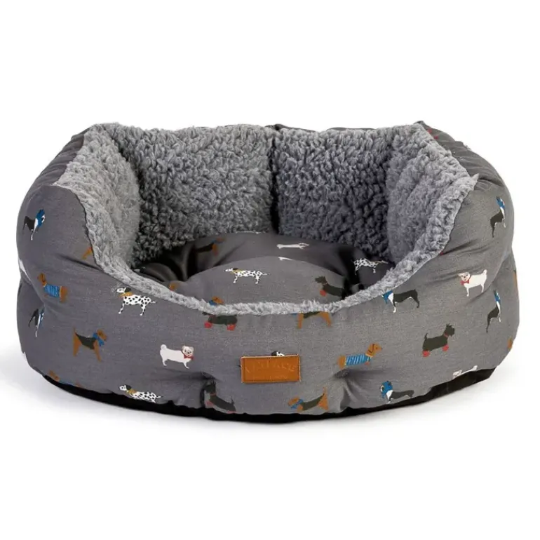 Danish Design Fat Face Marching Dogs Deluxe Slumber Bed