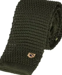 Dubarry Knockroe Knitted Tie Olive One Size