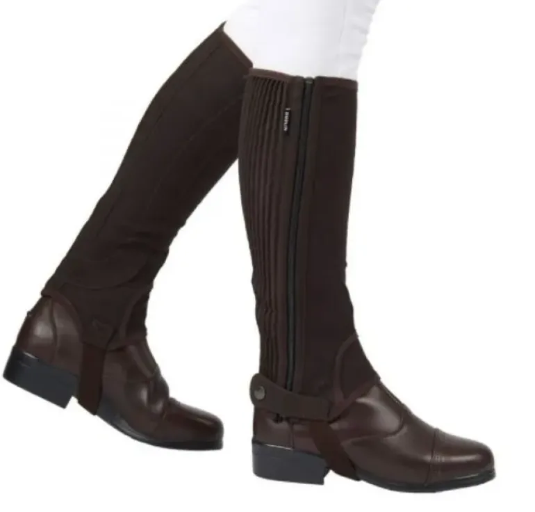 Dublin Easy Care Half Chaps Brown XSmall