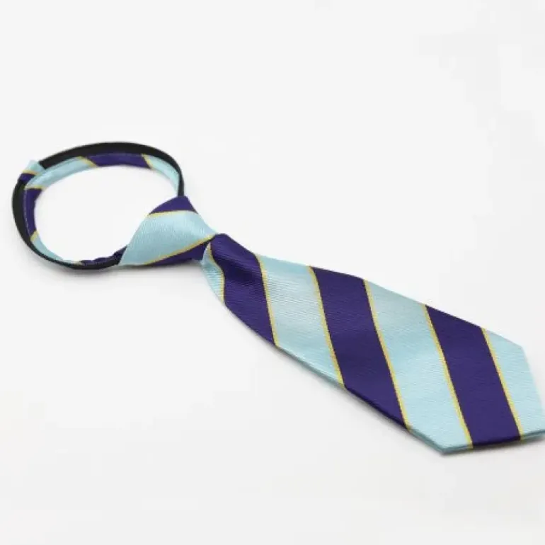 Equetch Junior PC Stripe Ready-Tied Zipper Tie