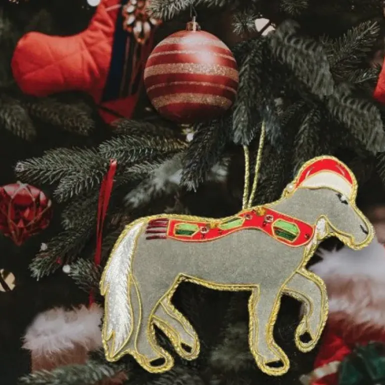 Equetech Equine Embroidered Christmas Decoration