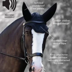 Equetech Horse Soundless Ear Net Hood