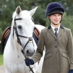 Equetech Junior Bellingham Deluxe Stretch Tweed Riding Jacket
