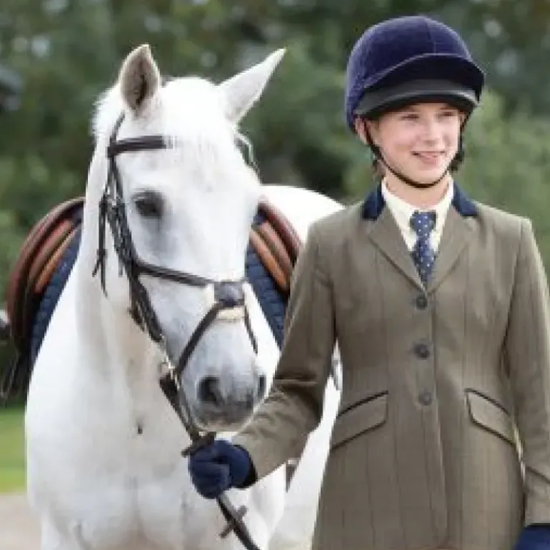 Equetech Junior Bellingham Deluxe Stretch Tweed Riding Jacket