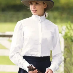 Equetech Women's Frilly Collar Show Shirt