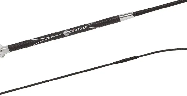Fleck Contact Dressage Whip Black 130cm