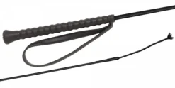 Fleck Riding Crop Nylon Loop Black 80CM