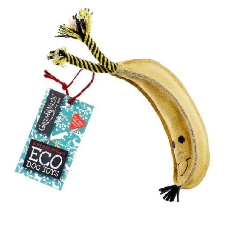 Green & Wild's Barry the Banana Eco Dog Toy