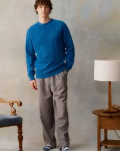 Harley of Scotland Men's Cable Knit Crew