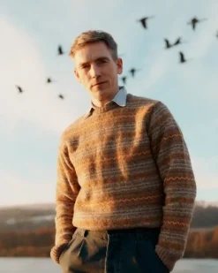 Harley of Scotland Men's Knitted Crew Neck Sweater