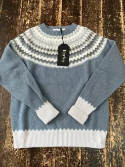 Harley of Scotland Women's Fair Isle Yoke Sweater