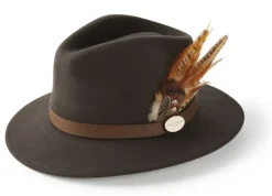 Hicks & Brown Suffolk Fedora Hat (Gamebird Feather)