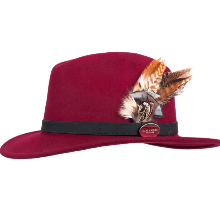 Hicks & Brown Suffolk Fedora Hat (Gamebird Feather)