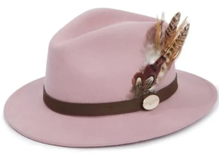 Hicks & Brown Suffolk Fedora Hat (Gamebird Feather)