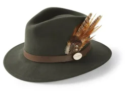 Hicks & Brown Suffolk Fedora Hat (Gamebird Feather)