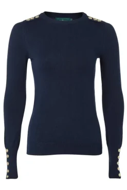 Holland Cooper Button Knit Crew Neck